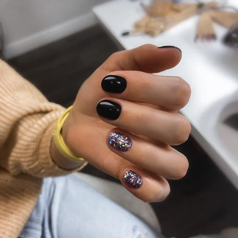 Russian manicure custom nail design